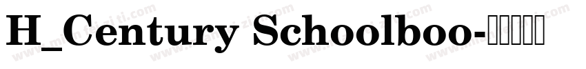 H_Century Schoolboo字体转换